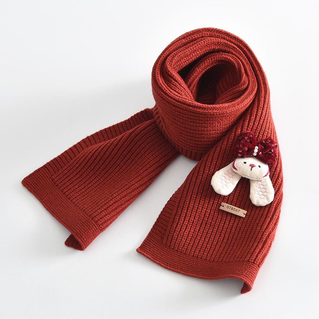 Roter Kinder-Strickschal - Niedlicher, Warmer, Winddichter, Hautfreundlicher Nackenschal
