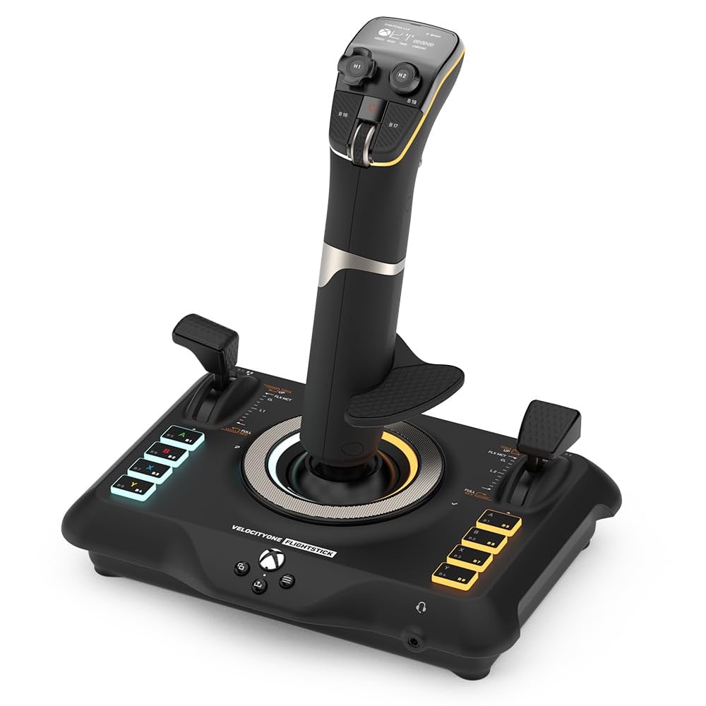 

Контролер польотного джойстика Turtle Beach, сумісний із Xbox Steam, Windows PC VelocityOne Flightstick Black Space Combat Simulator [Xbox Official]