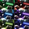 64 colors USB Car LED Ambient Light Acrylic Strips Dashboard Lights RGB Car Interior Hidden App Remote Control Atmosphere Lamp