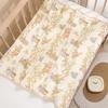 Newborn Cartoon Print Gauze Swaddle Blanket - Two-Layer Infant Wrap, Absorbent Bath Towel