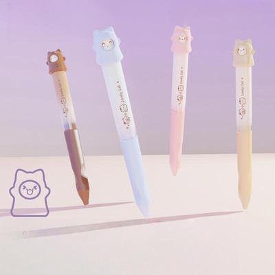 1 Pezzo Cancelleria Scolastica Creativa Gatto Ruotante Penna Gel 0,5 Mm Penna Scrittura Nera Ruota Per Cambiare Modelli Forniture per Ufficio Piccolo Regalo