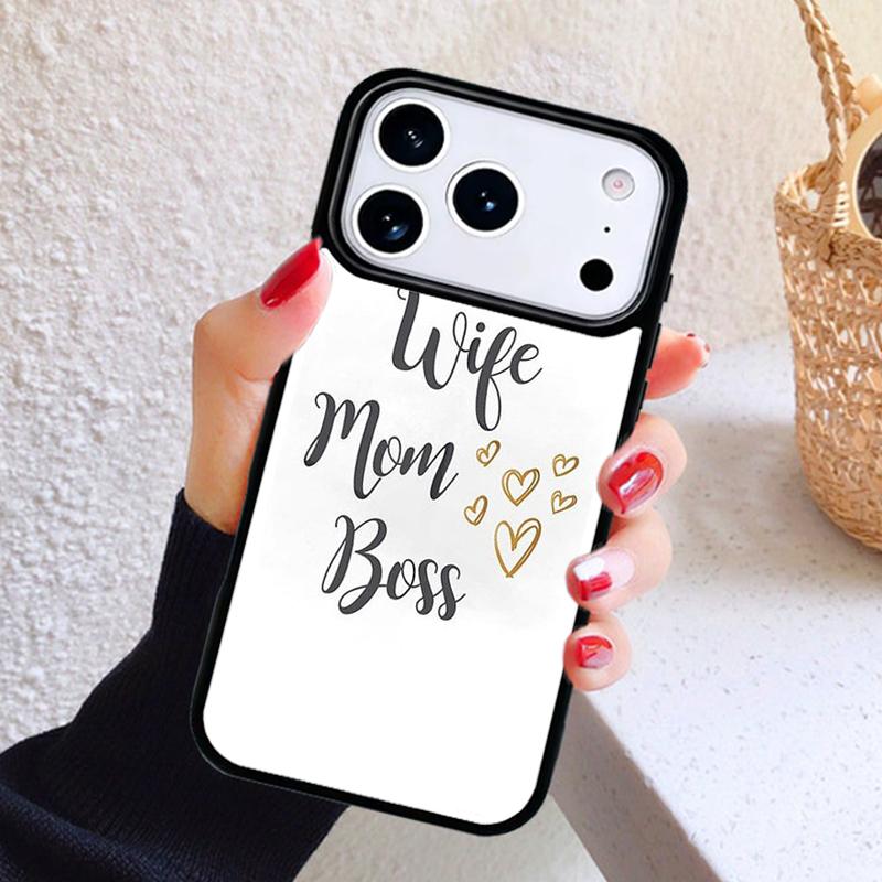 Wife Mom Boss Soft Phone Case For iPhone 17 Air 16 15 14 13 12 11 Pro Max Plus