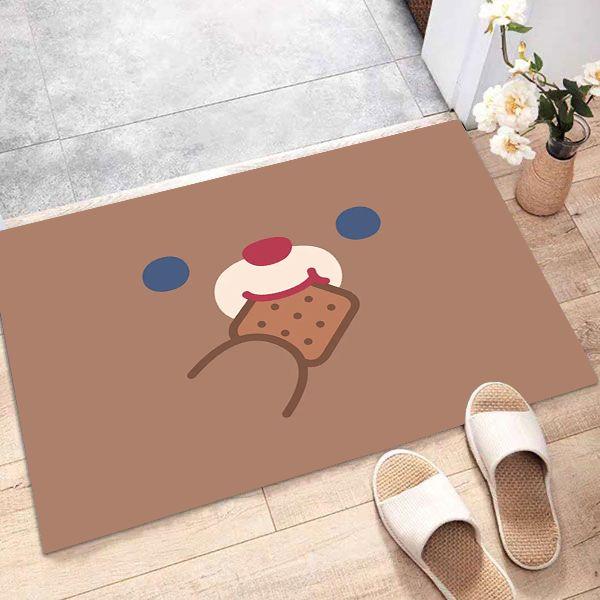 Diatom Mud Anti-Skid Water Absorption Cartoon Funny Entry Door Floor Mat Entrance Door Mat Toilet Bathroom Door Mat Quality