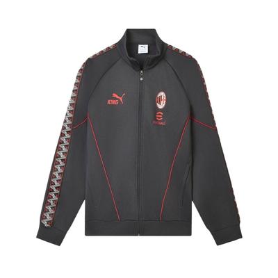 Puma AC Milan 26/27 Season Retro Logo Classic Red And Black Moisture-Wicking Quick-Dry Zip-Up Long Sleeve Jacket Men Jackets 786735-17