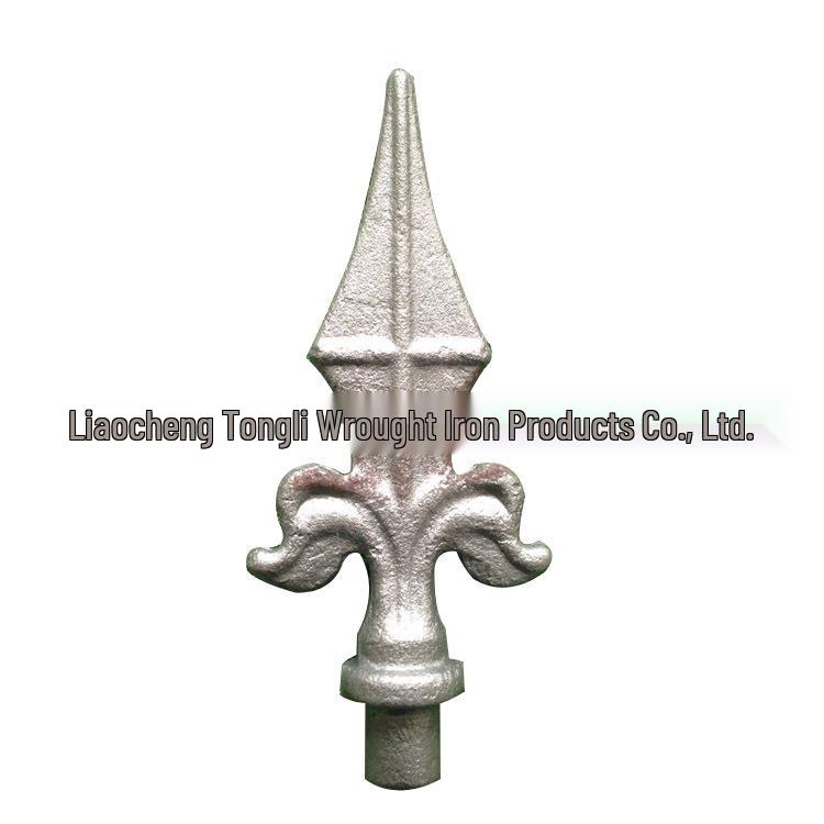 Wrought Iron Decorative Spearhead and Flower for Gates and Fences
