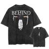 Jujutsu Kaisen Schwarzwaschung T-Shirt Harajuku Sommer Kurzarm Baumwolle Oversize T-Shirt Retro Street T-Shirt W250505