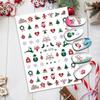 Silver Snowflake Santa Nail Stickers - Cross-Border Hot Seller Christmas Decor