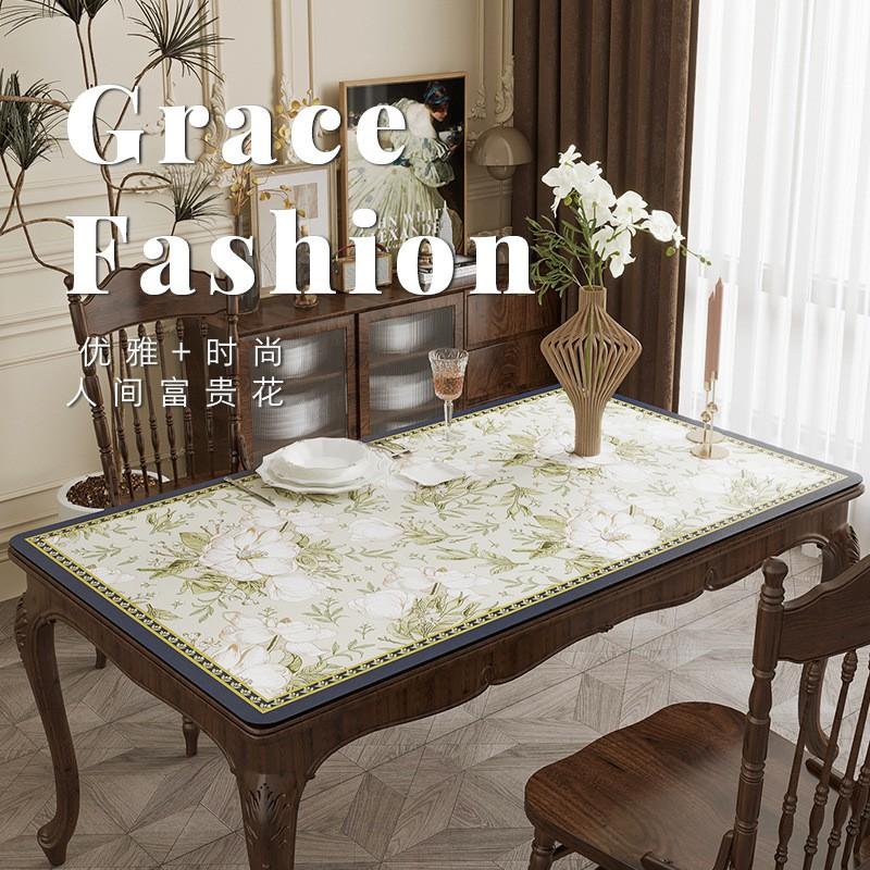 Luxury PU Leather Table Mat Coffee Waterproof Oil Resistant Heat Proof Easy Clean Rectangular American Style