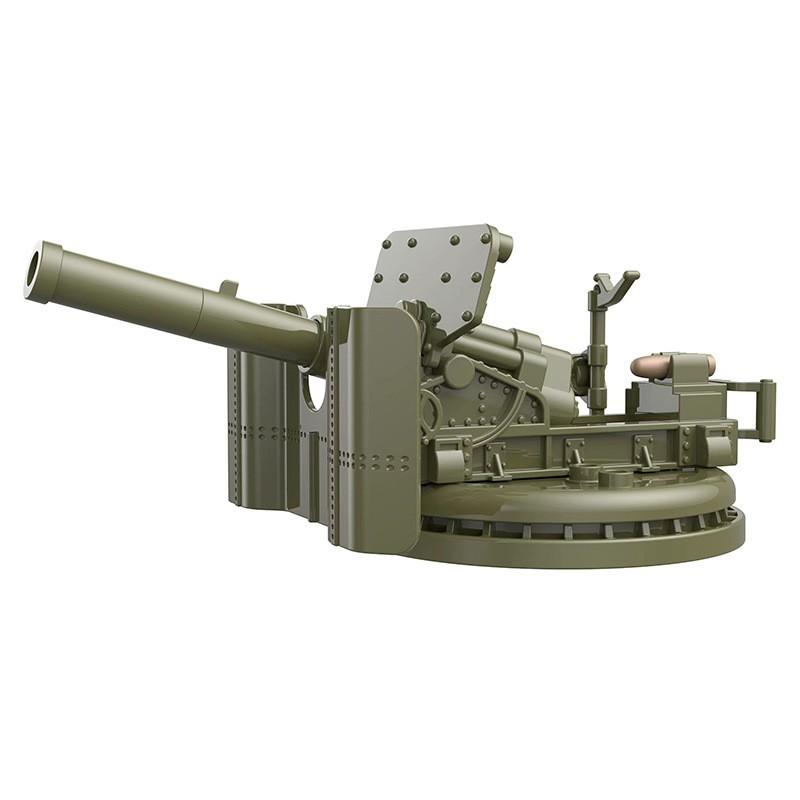 Doll Scene With Anti-Aircraft Maxine Anti-Aircraft Heavy Machine Gun Mortar Assembly Building Block