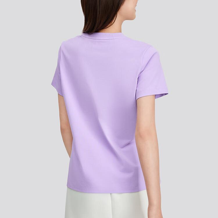 Skechers Fashion Casual Comfortable Versatile Short Sleeve Drop Shoulder T-Shirt Women Tops Lavender L225W185-00KC