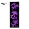 Atmospheric Props for Party 3Pcs Halloween 3 Tier Skull Bookends, Gothic Resin Bookshelf Decor Office, Spooky Office Desk Decorations Skeleton