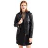 Womens Plus Size Faux Leather Hooded Jacket Warm Casual Short Coat Fall Winter