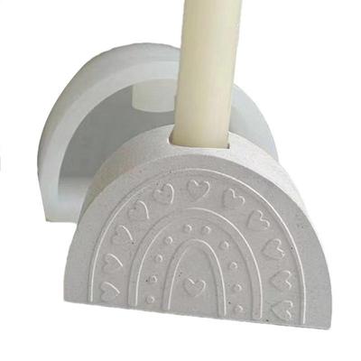 Candlestick Silicone Molds Silicone Candlestick Stand Rainbow Bridge Shaped for Decoration Crafts Aesthetic Home Clay Craft