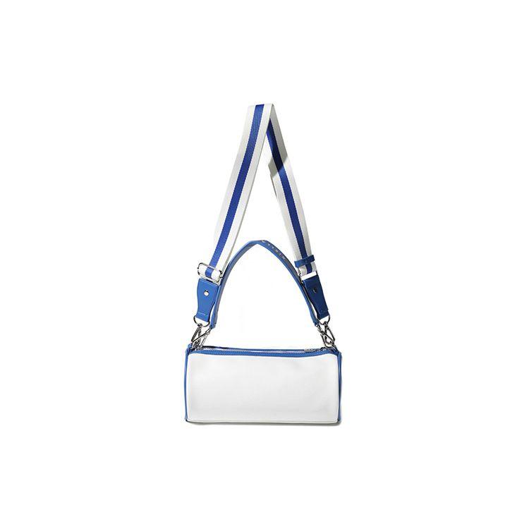 Fila Color Block Detachable Shoulder Strap PU Handheld Crossbody Shoulder Bag Mini Unisex Bags Gray White FS3BCF5335X-OWH