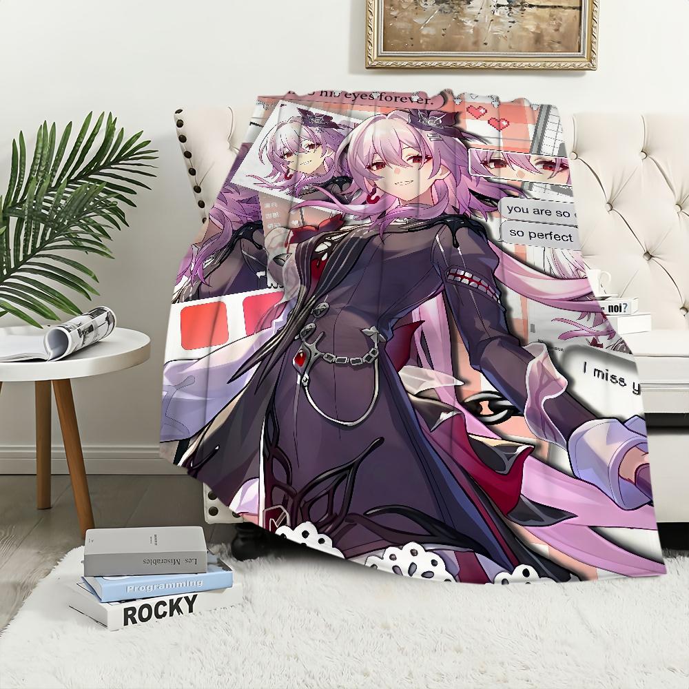 Game Honkai Star Rail New Evernight Blanket Flannel Warm Soft Plush Blanket for Sofa Living Room Office Bedroom Travel Gift