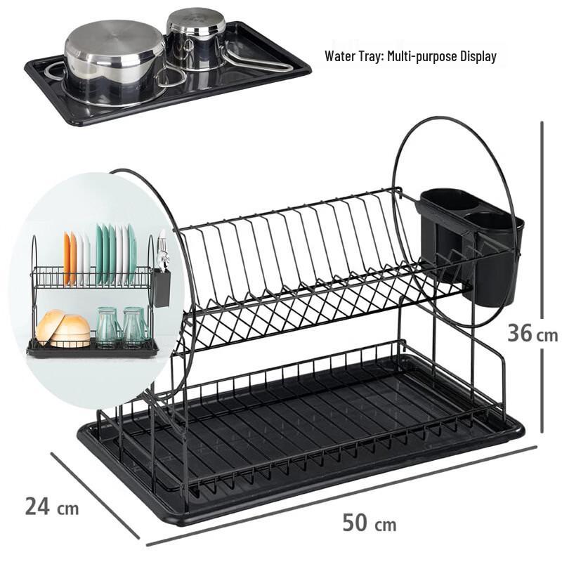

Nordic Double-Layer Kitchen Dish Drying Rack