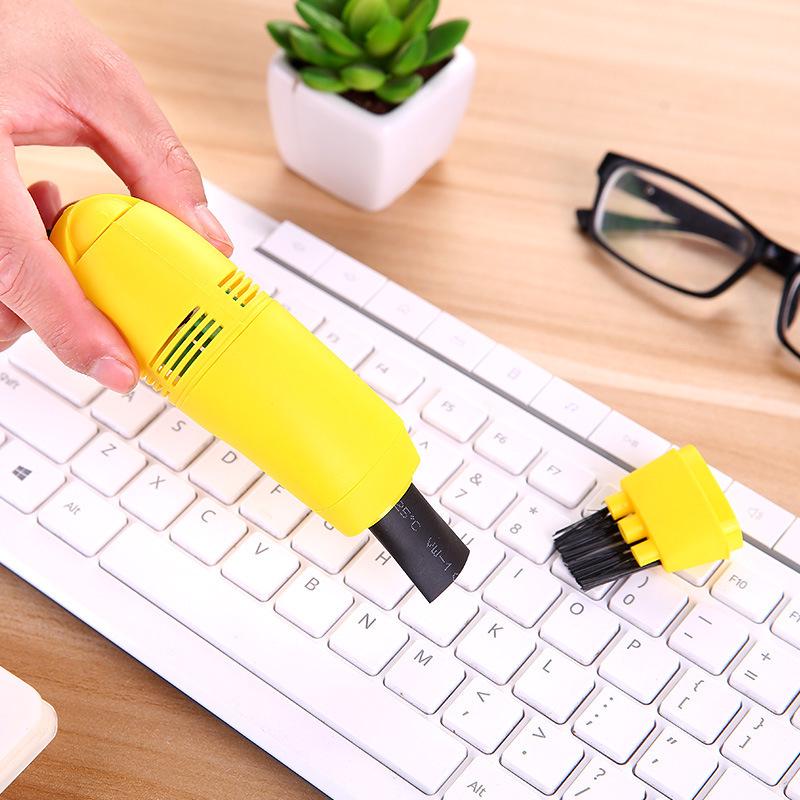 Mini USB Vacuum Cleaner with Brush for Keyboard, Desktop, Laptop, and Phone