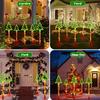 Solar-Powered Santa Claus Solar Lights Cartoon Holiday Decoration Lights  Xmas Party Decorations