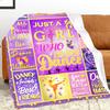 Dance Blanket Gifts for Girls, Super Soft Cute Purple Ballet Dancer Gifts Blanket for Dance Lovers Teen Girls Women Teacher, Warm Cozy Fun Plush