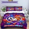 3PC Custom Name Love Sports Nature Bedding Set Printed Bedding Set Duvet Cover Closure Includes 1 Duvet Cover & 67 Pillowcases for Bedroom