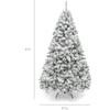 11cm Flocked Christmas Tree with Realistic Snow Effect PVC Material Holiday Home Decor