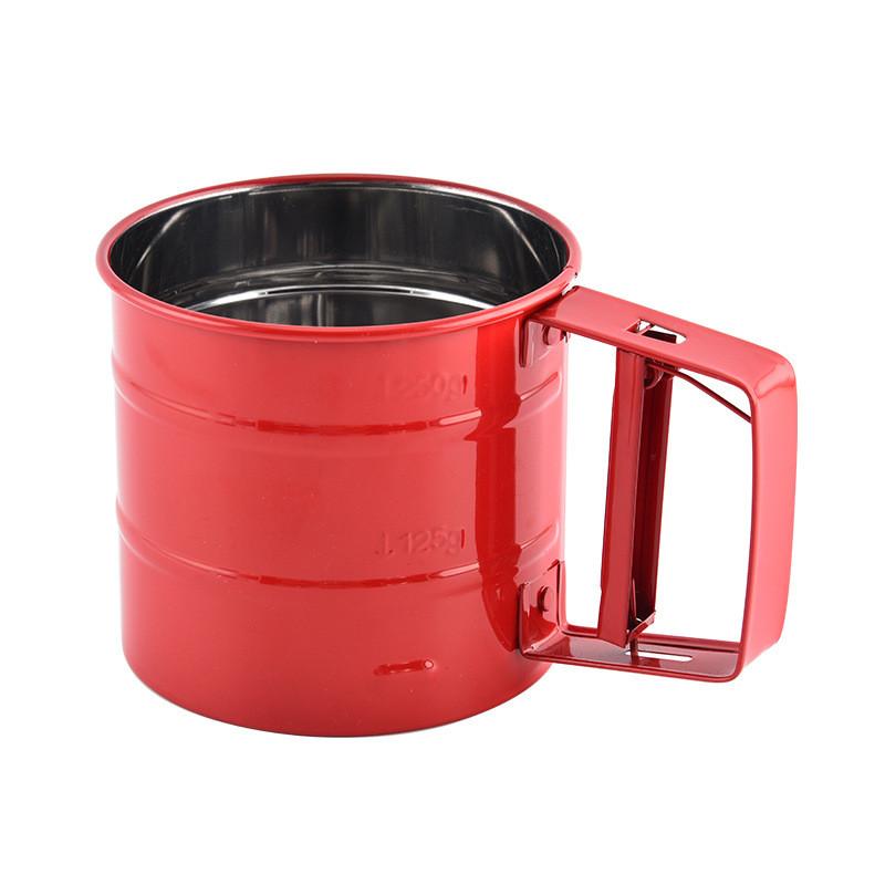 Stainless Steel Mesh Flour Sieve With Adjustable Handle For Home Baking And Food Preparation