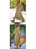 New Women's Cotton Linen Long Sleeve Cardigan Dress for Autumn and Winter