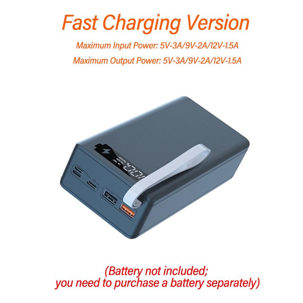 Detachable 14 Cells No Welding 18650 Battery Box Power Bank Kit DIY Mobile Power Supply Shell Module Wireless Charging Function
