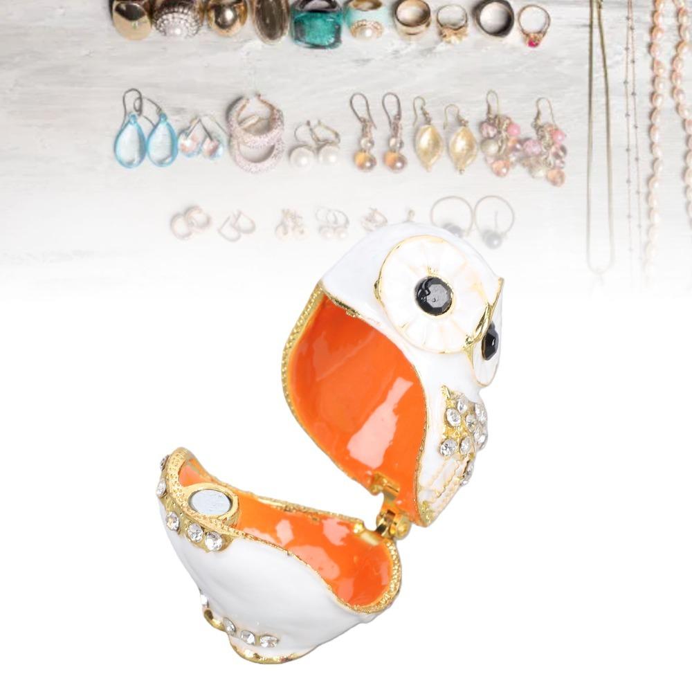 Gift Small Jewelry Box Home Decor Owl Jewelry Holder Exquisite Owl Ornament  Ring Earrings