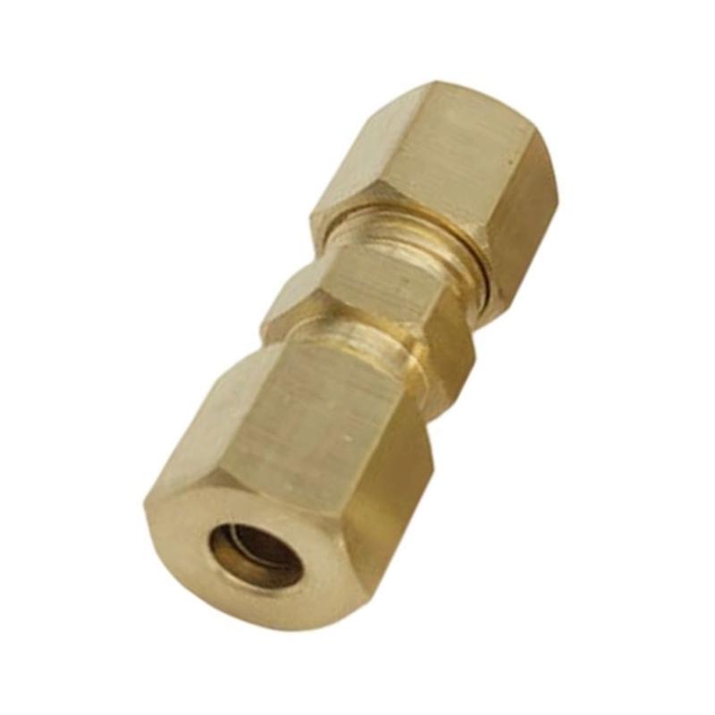 High Pressure Brass Pipe Joint 3/16 Size Tool Free Installation For Home Plumbing Maintenance