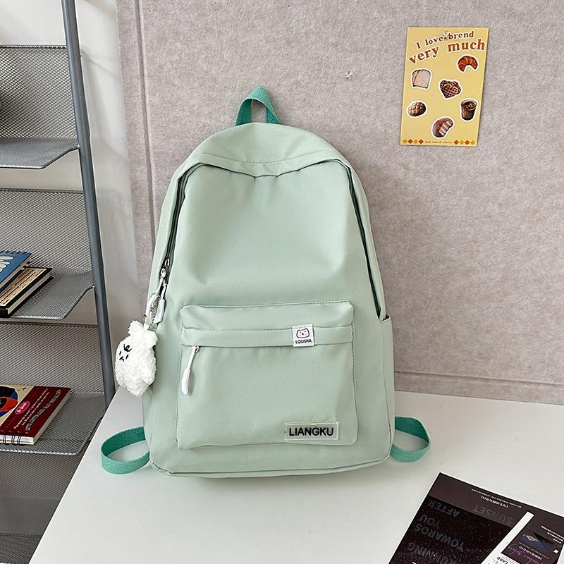 

Однотонный школьный рюкзак для студента колледжа, простой рюкзак для старшеклассника, в японском стиле, для девочки-подростка, для средней школы, большой вместимости, кампусный рюкзак single package