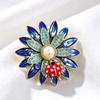 Crystal Sunflower Brooches For Women Unisex Lovely Ladybug And Flower Office Party Brooch Pin Gifts