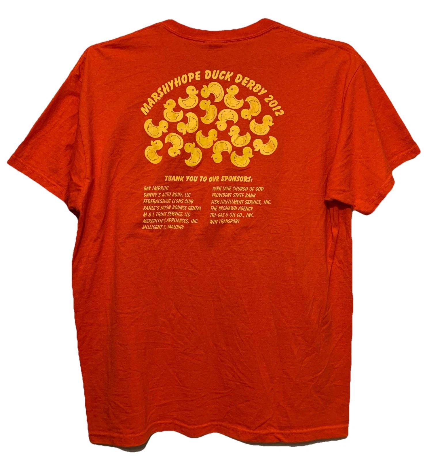

2012 Marshyhope Delaware Lions Club Duck Derby T-Shirt Men’s XL Double Sided M