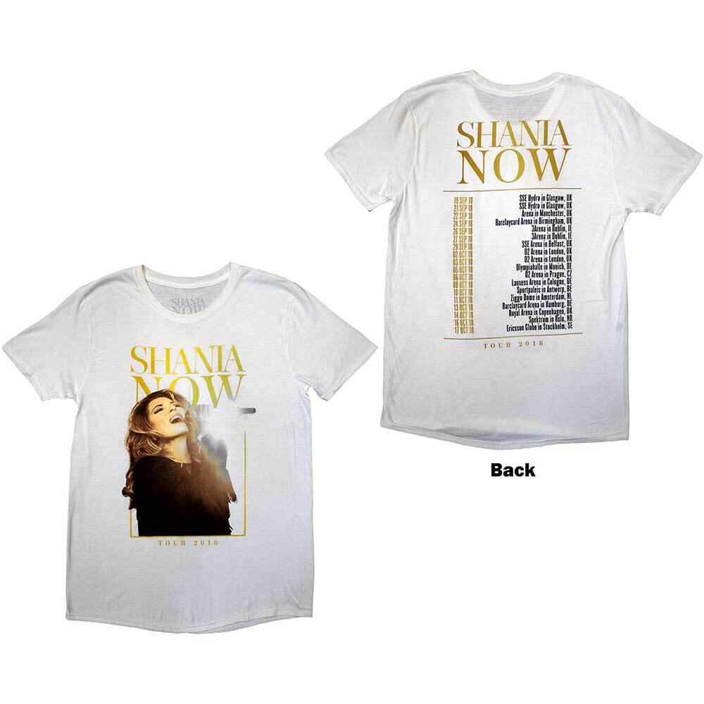 Shania Twain Tour 2018 Mic Photo T-Shirt White New Unisex T-Shirt L
