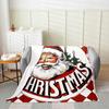 Santa Claus Throw Flannel Blanket,Merry Christmas Fleece Fleece Blanket for Home Bedroom Decor Sofa Couch,Xmas Tree Soft Bedding