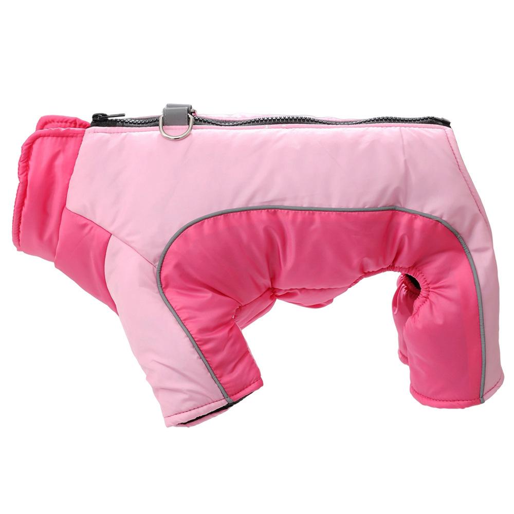 Pet  And Cold-Proof Four-Legged Cotton Clothing Random Zipper Color