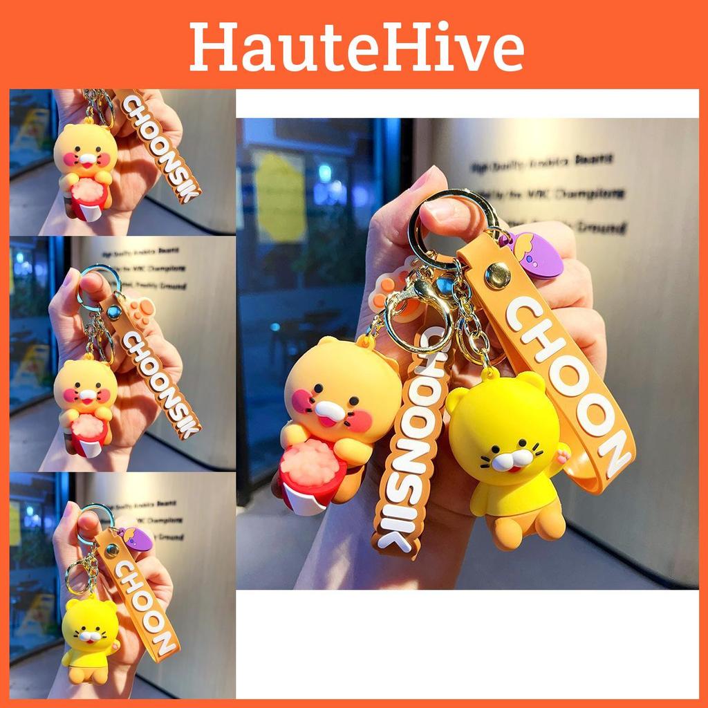 Entzückender Choonsik Schlüsselanhänger Süßer Koreanischer Stil Popcorn-Charakter PVC Schlüsselring