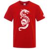 2025 Unisexs Summer Comfortable Tshirt Chinese Dragon Printing Casual Breathable Ordinary Short Sleeve Round Neck Top