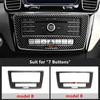 Carbon Fiber Klimaanlage CD Rahmen Dekoration Abdeckung Trim Für Mercedes Benz ML 2012-16 GL 2013-16 GLE 2015-18 GLS