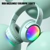 Foldable LED Gaming Headphone with Noise Canceling Bluetooth-compatible 5.4 Long Battery Life Auxiliary TF Card Support