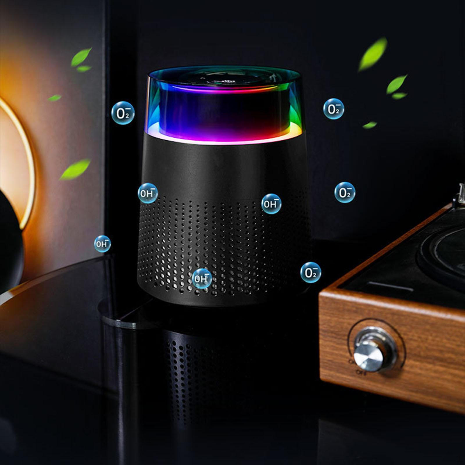 

Air Purifier with Night Light for Desktop Use, Compact Cleaner Office чорний