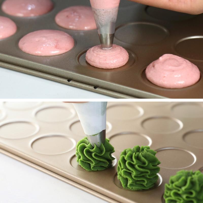 15 Cup Cookie Sheet Macaron Pan Baking Tray Cookie Sheet for Oven Baking Champagne Gold Baking Mold Macaron Baking Gift