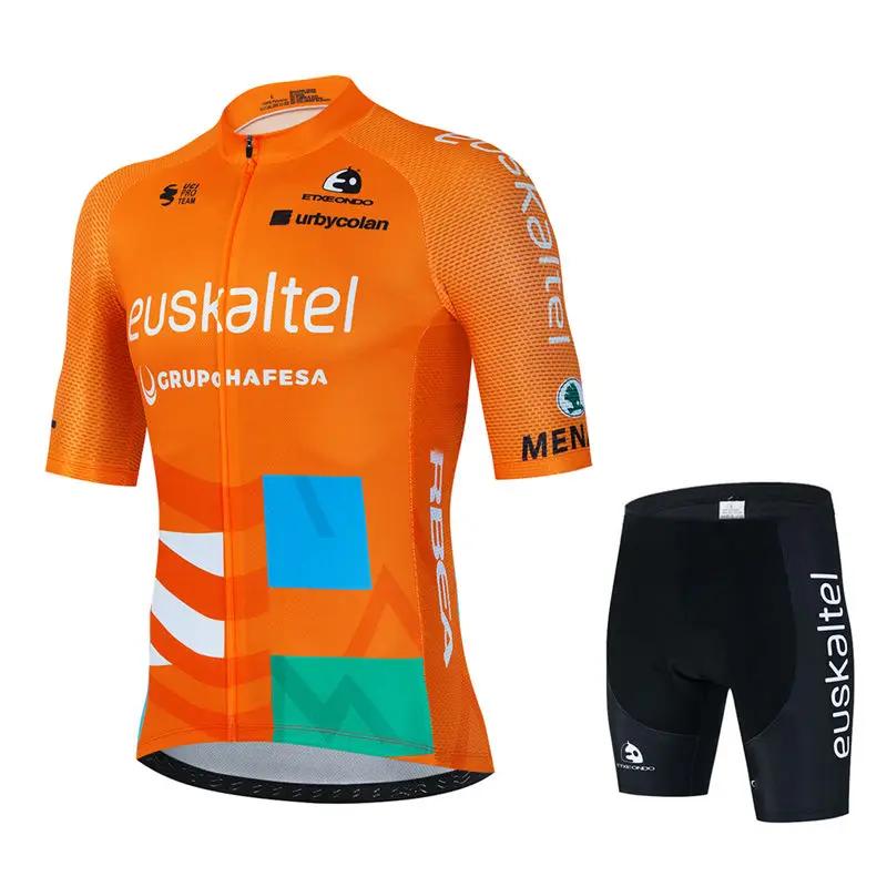 

2026 Euskaltel Euskadi Team Cycling Jersey Set Men Cycling Clothing Race Road Bike Suit Bicycle Bib Shorts Maillot Ropa Ciclismo L