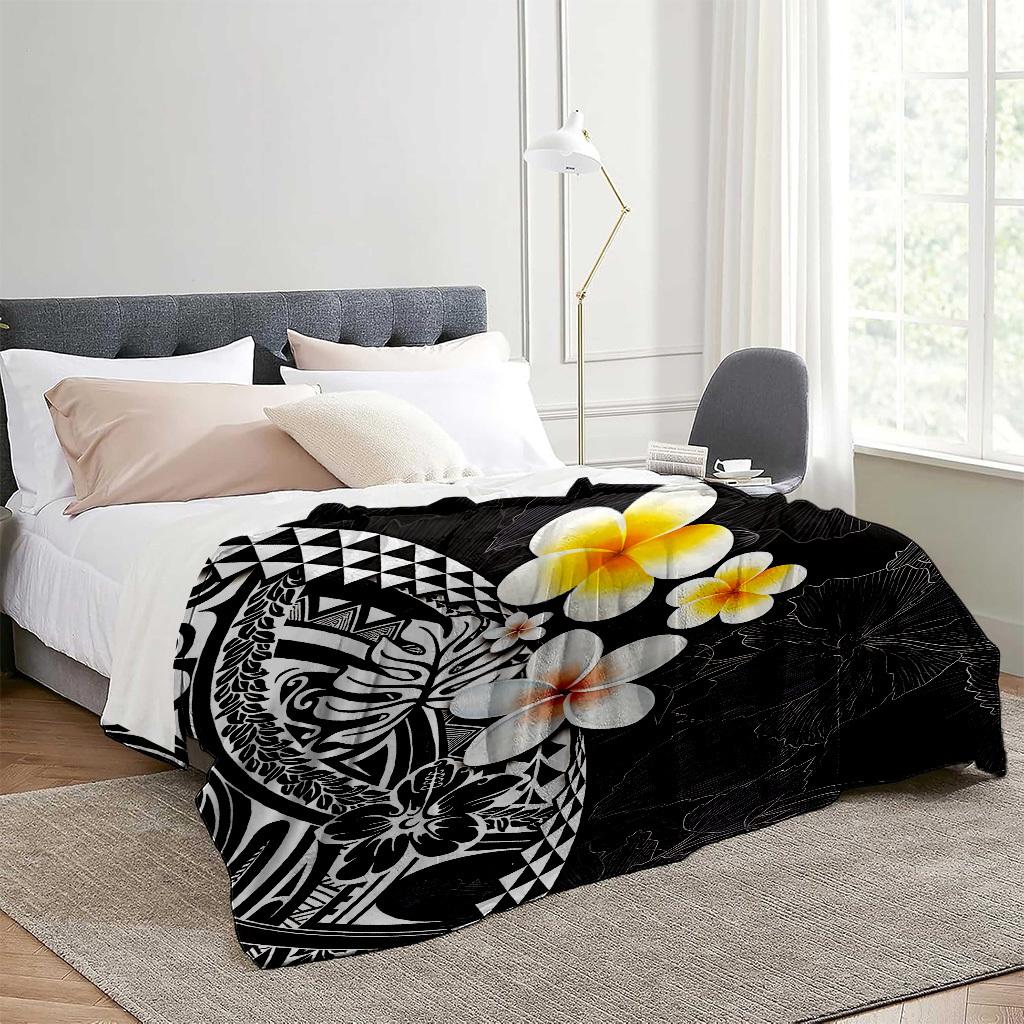 Hawaii orchid flower patterns Blanket for Sofa Bed Travel Camping Living Room Office Conditioning Blanket for All Seasons Gifts