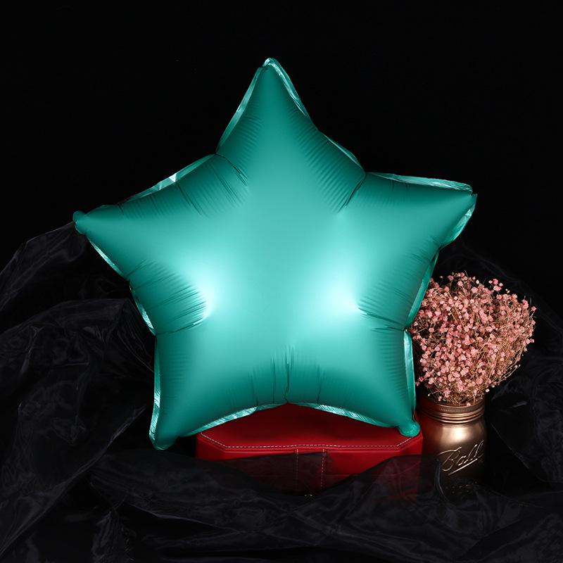 Heart-Shaped Metallic Balloon & Star Foil Balloon Set, 18-inch Birthday Party Decor