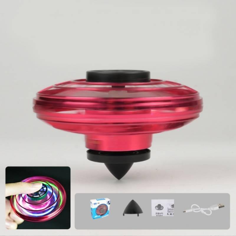 Vibrant Spinning Ufo Fidget Toy For Kids With Led Lights And Usb Charging