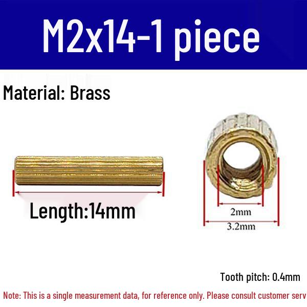 Brass M2 Round Double-Pass Knurled Copper Pillar Screw for Camera Security