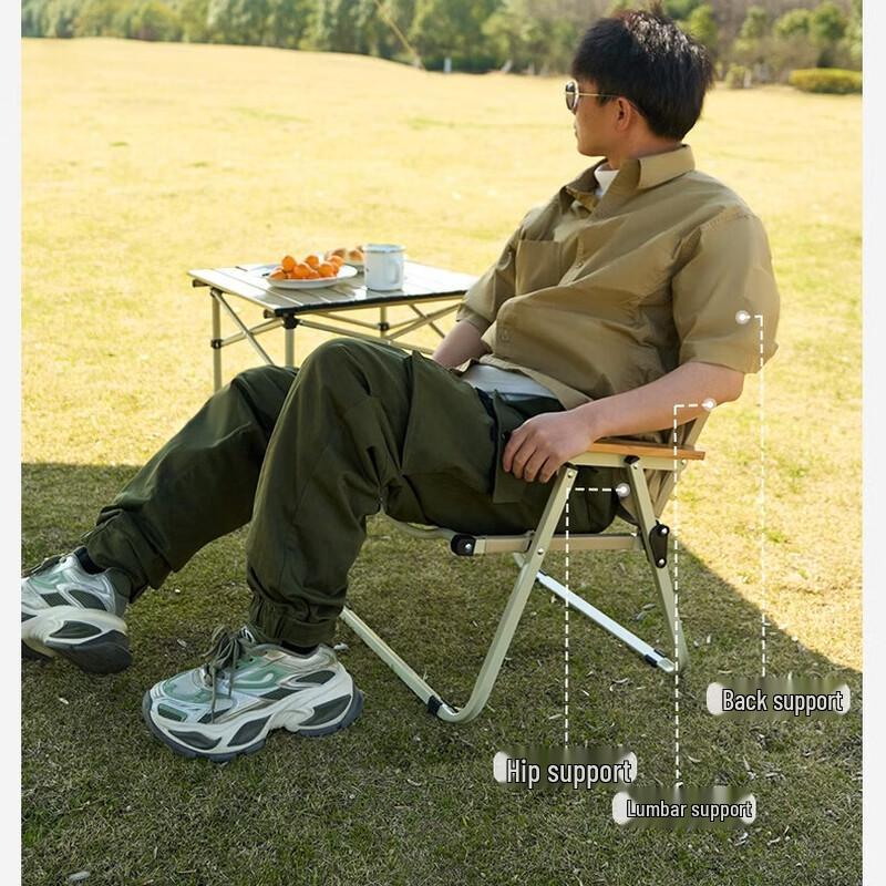 MOBIGARDEN Foldable Low-Back Camping Chair
