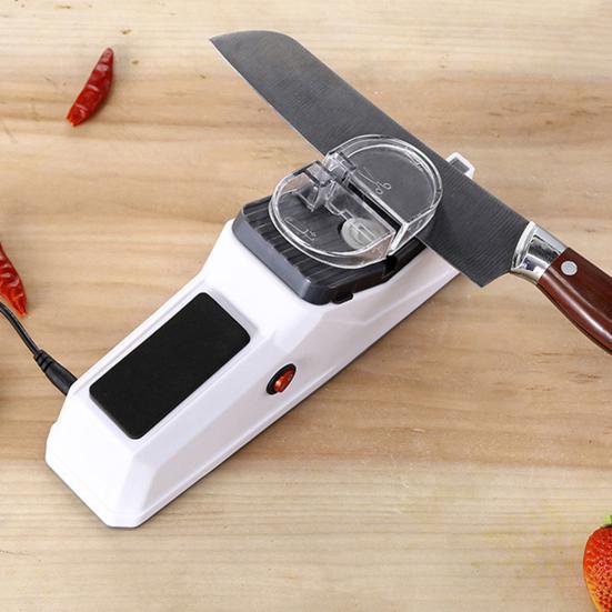 Electric Knife Sharpener Non-slip Base Easy To Clean USB Powered Multifunctional Ergonomic Design Knife Sharpener