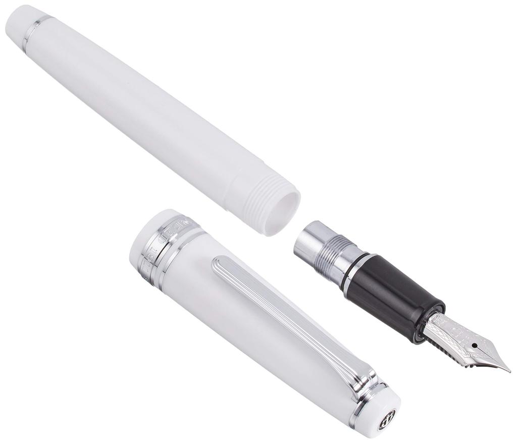 Sailor Professional Gear Slim Fountain Medium Fine Pen, Silver, White, Point, 11-1222-310